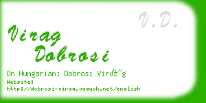 virag dobrosi business card